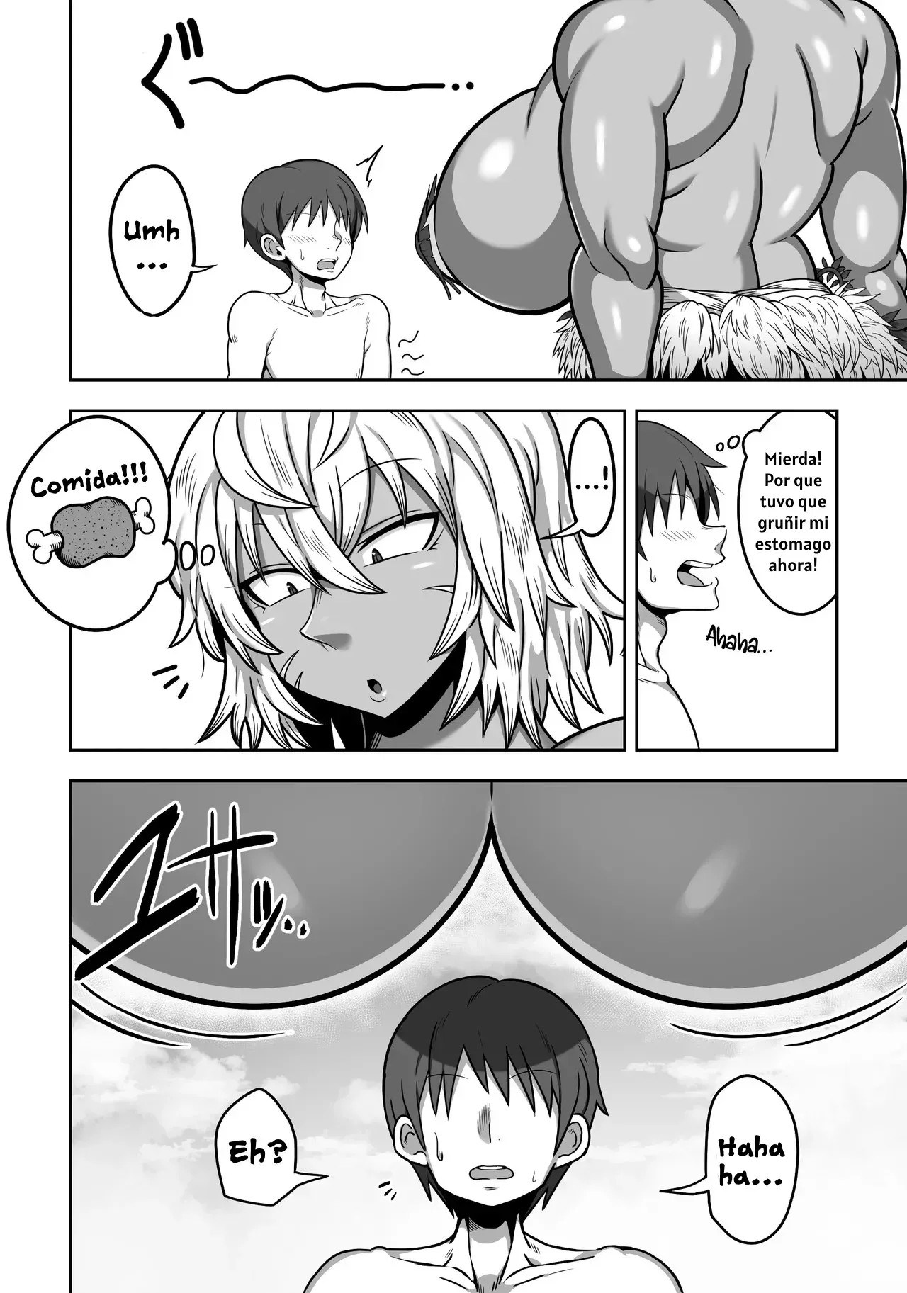 Mujintou de Dekashiri Muchimuchi Amazon-san to Asedaku SEX｜Apasionado Sexo Sudoroso con una Amazona Culona en una Isla Desierta page 7 full