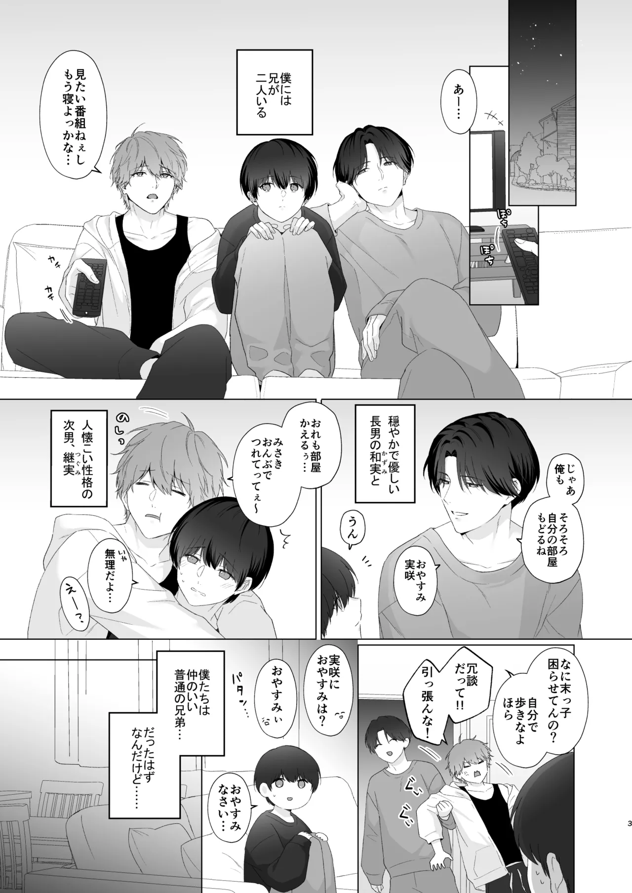 三兄弟でなかよしえっち次男受け page 3 full