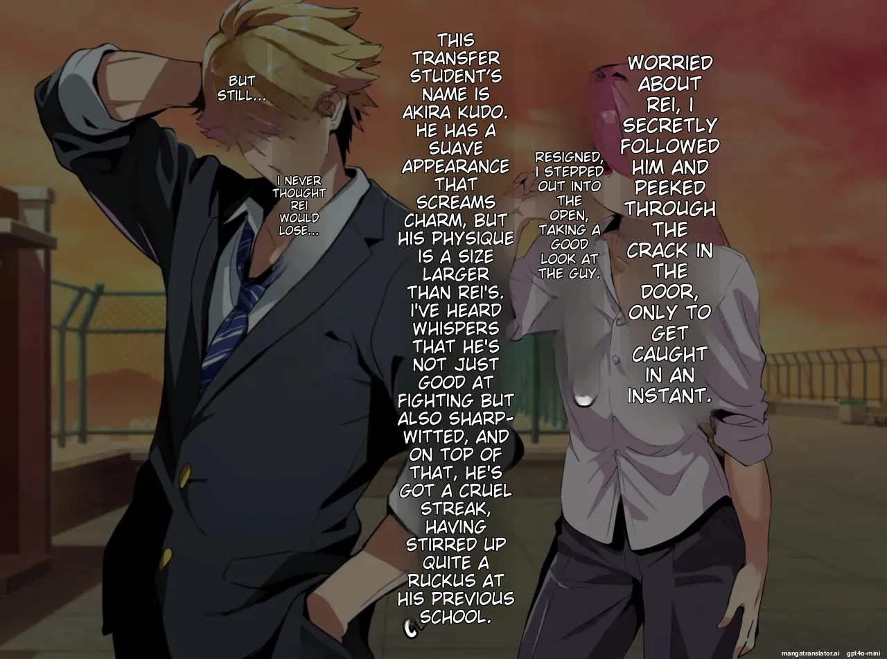 A female boy who lost a fight, a strong male who transferred schools, and a close female friend whom he admires is made to fall for him page 11 full