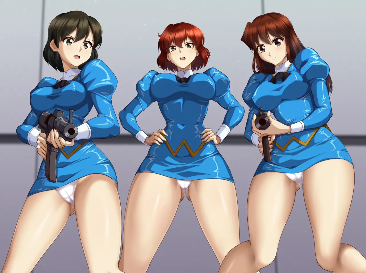 Blue Delmo x 3 page 1 full