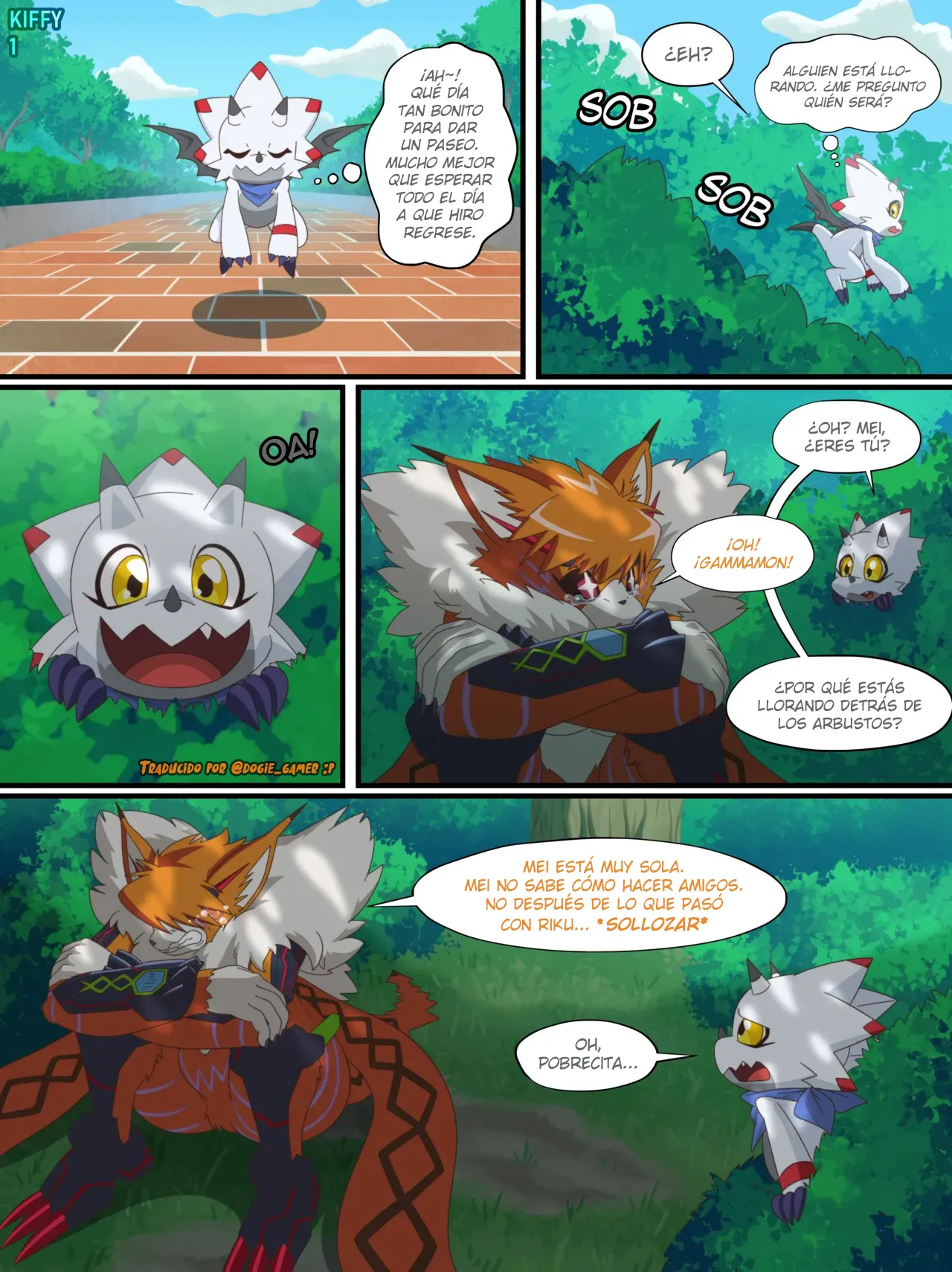 Gammamon x Meicrackmon page 1 full