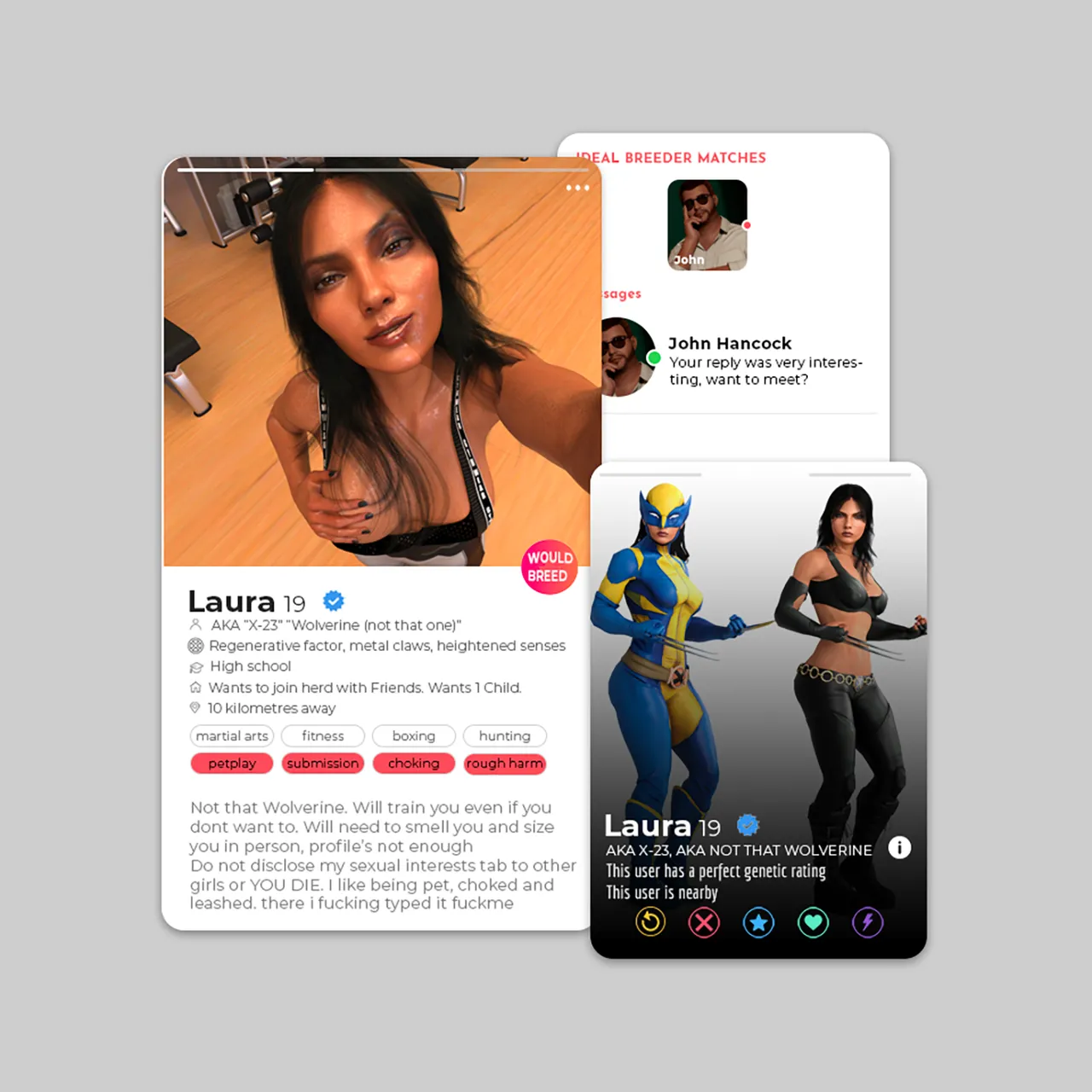 Mutant Breeding: X-23's Gym Date page 1 full