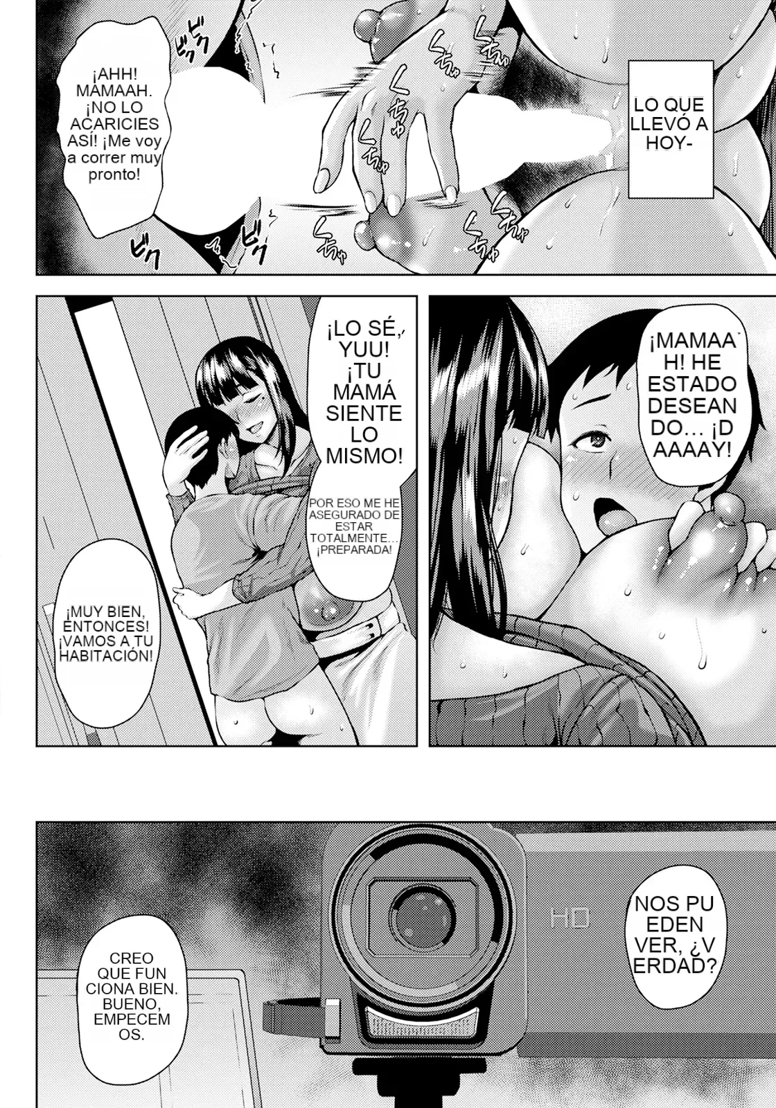 Mesuhaha Kanraku｜Mi Madre Resultó ser una Perra Lasciva page 12 full