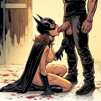 Batgirl sucking so hard ai generated cover