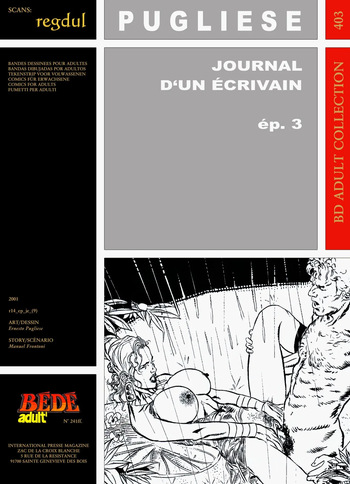 [Bédé Adult 403] Ernesto Pugliese & Manuel Frontoni - Journal d'un écrivain #3 cover