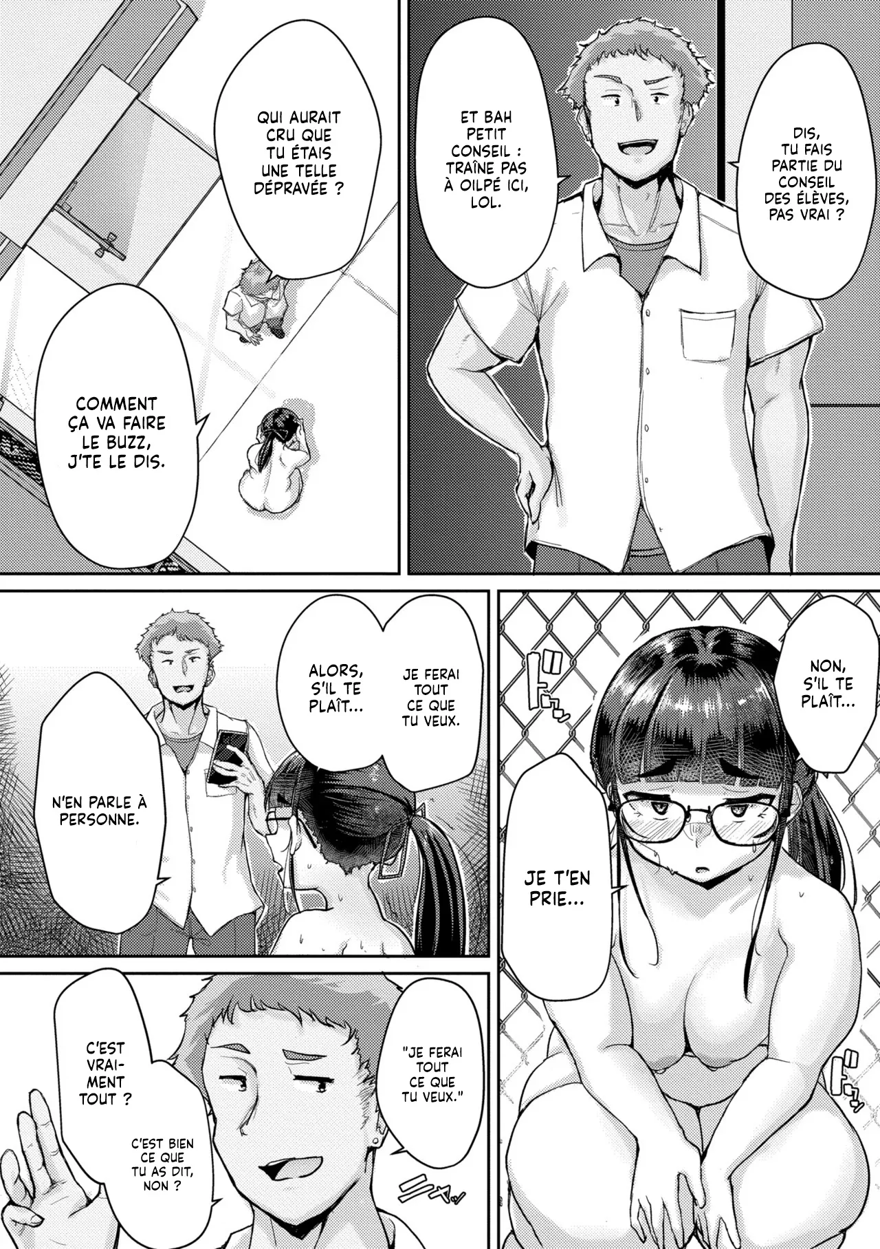 Muchi Pocha JK Fuuki Iin to Himitsu no Okujou | Le Secret de la Fille Potelée du Conseil des Élèves sur le Toit page 6 full