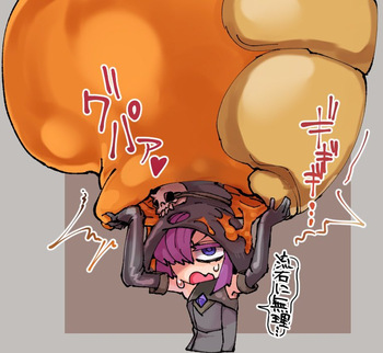 蜜壺型ハニービーのマヴィナと魔女見習いヅナちゃんの落書き（角塚） cover