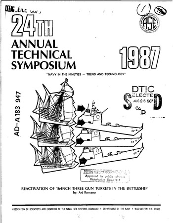 Reactivating the16in-guns for Iowa Class battleships in 1980s cover