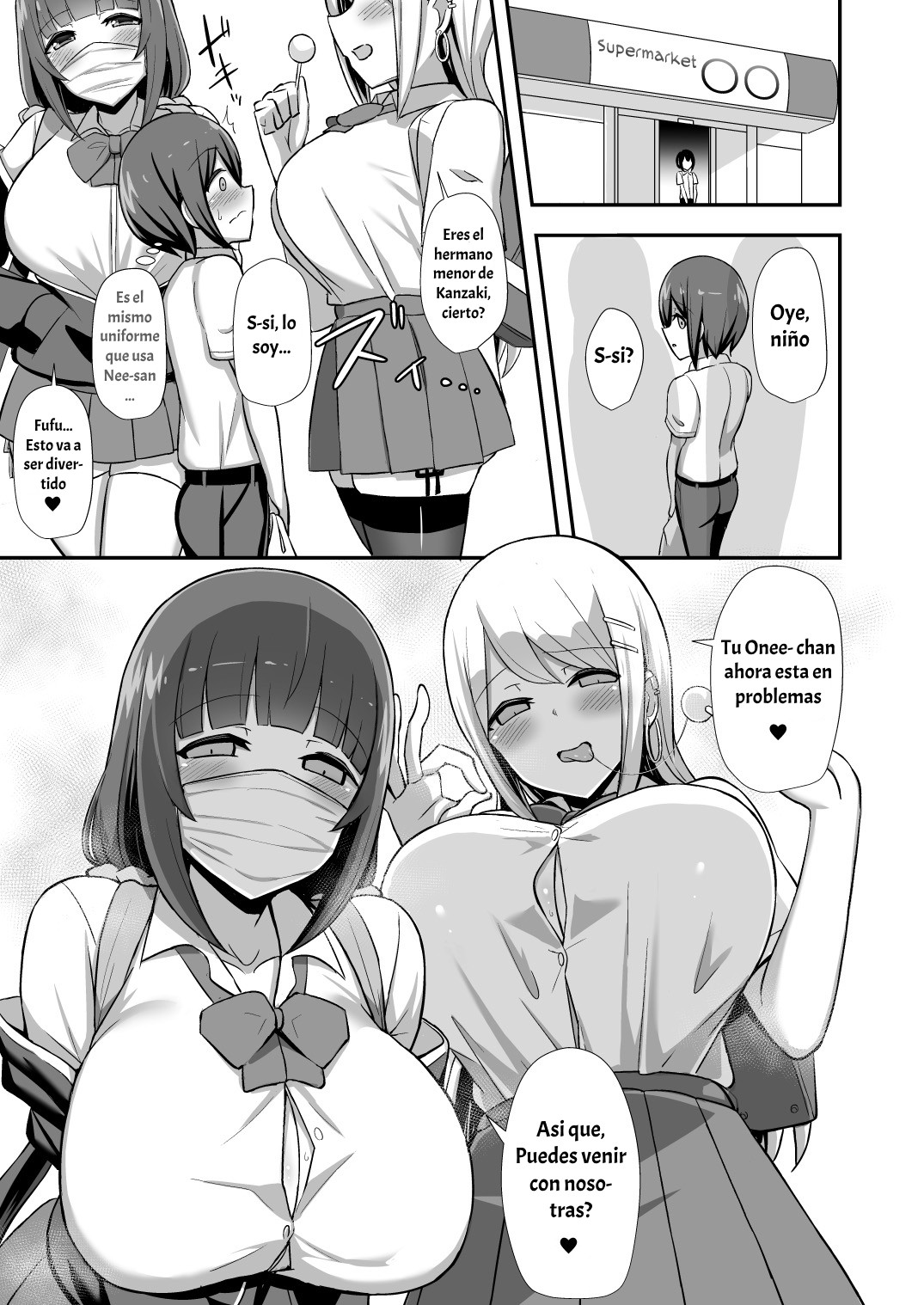 Fuuki no Haiboku -Dosukebe JK Gal Combi no Otouto Netori-｜Moralidad Colapsada -Mi Hermanito Fue Robado por un Vulgar Dúo de Gyarus- page 6 full