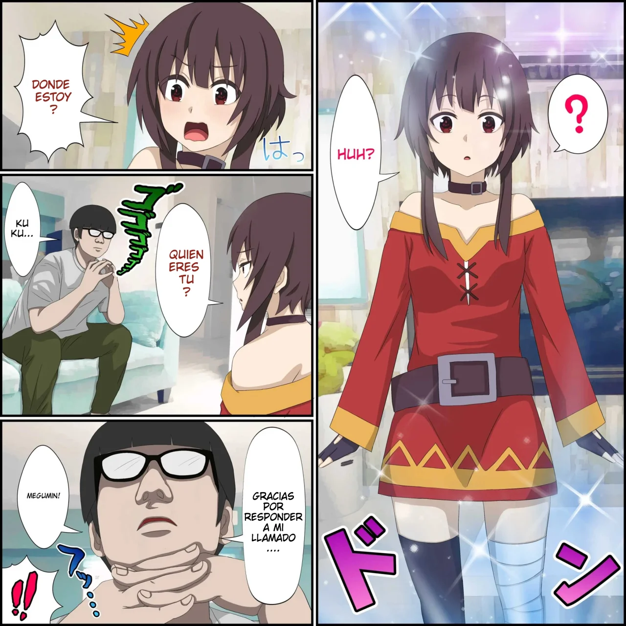 Anime Chara to Seckle Dekiru Appli ''Megumin Shoukan Hen''｜La App con la que Puedes Cogerte a Personajes de Anime ~El Caso de la Invocación de Megumin~ page 2 full