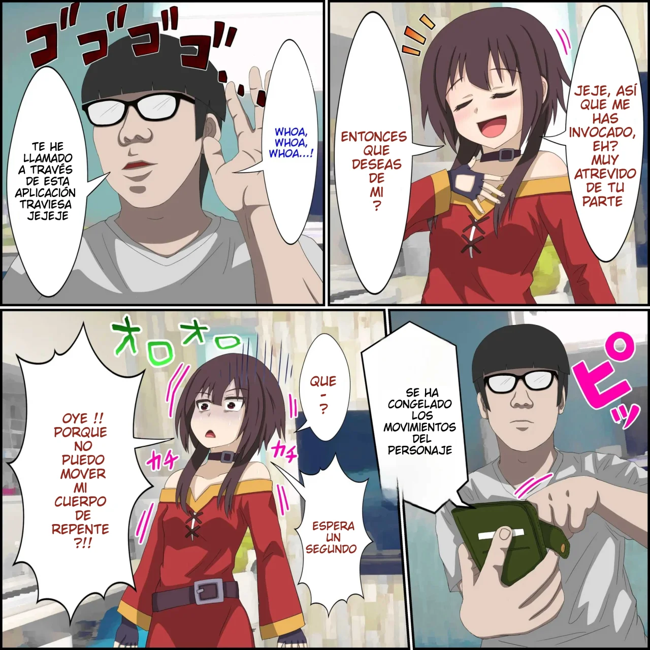 Anime Chara to Seckle Dekiru Appli ''Megumin Shoukan Hen''｜La App con la que Puedes Cogerte a Personajes de Anime ~El Caso de la Invocación de Megumin~ page 3 full