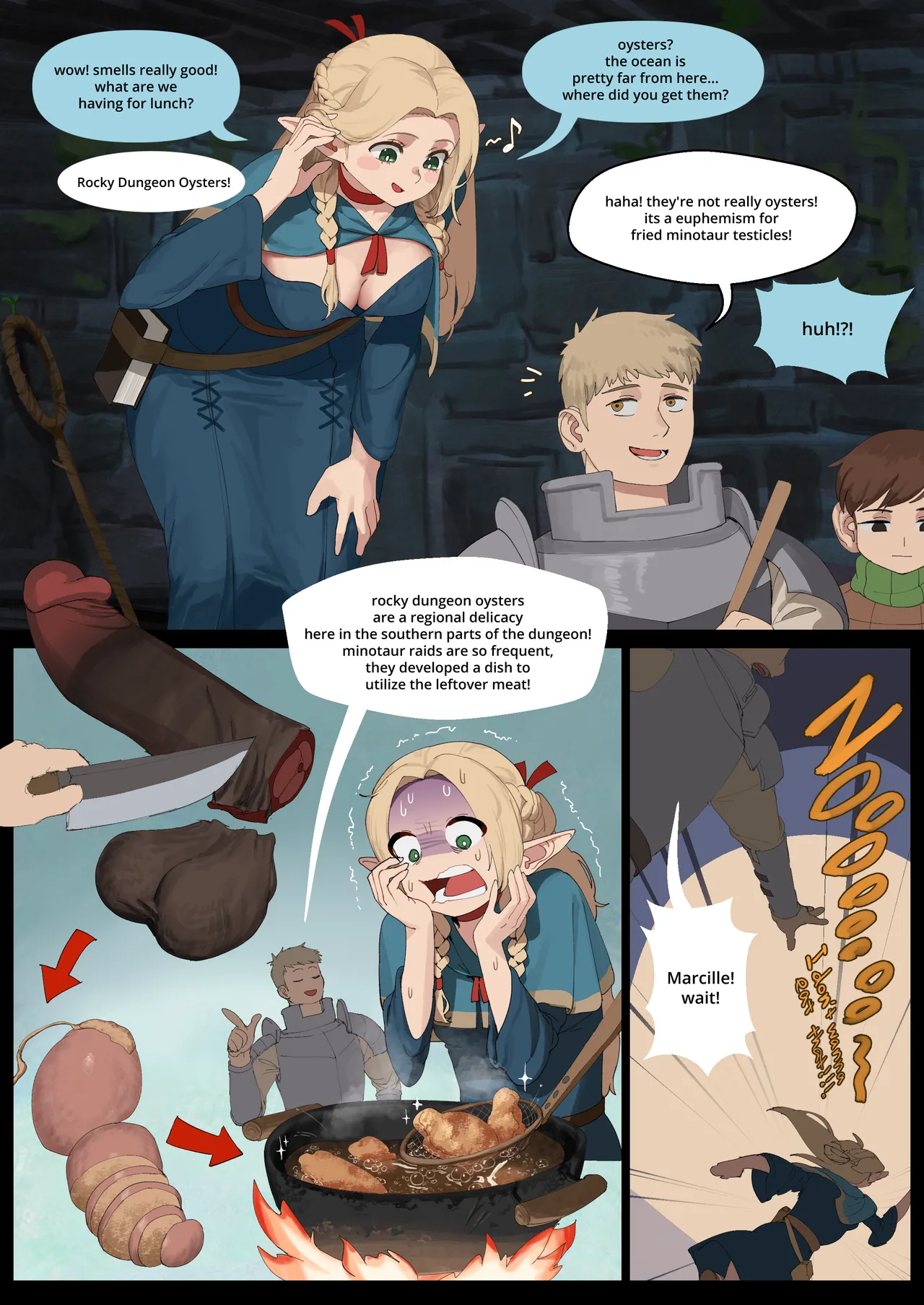 Marcille tries Rocky Dungeon oysters page 1 full