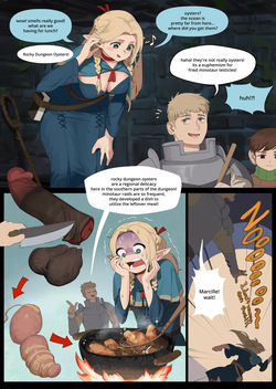 Marcille tries Rocky Dungeon oysters