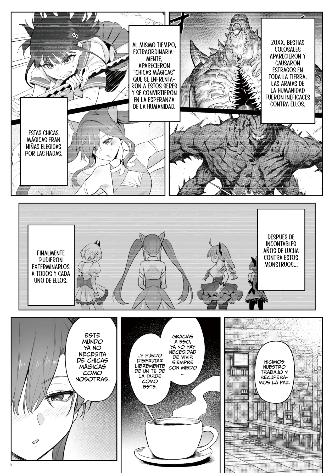 Moto Mahou Shoujo no Shigoto Hanashi Ao Zenjitsutan | El Trabajo De La Ex Chica Mágica Azul ~Prologo~ page 4 full