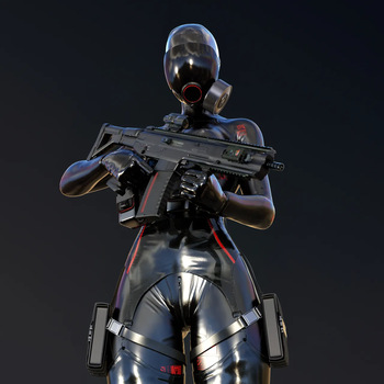 Gas mask villainess cover