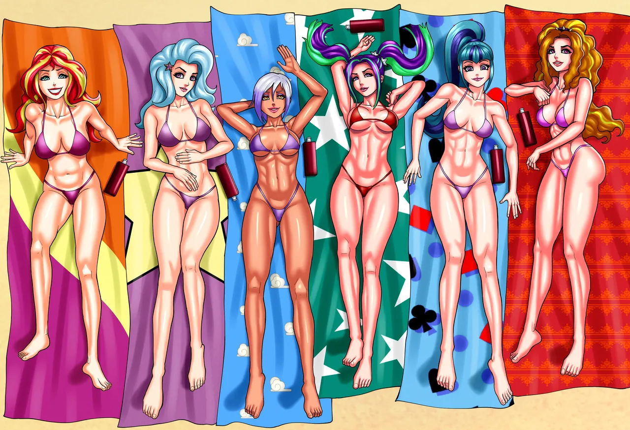 Equestrian Beach Babe Suntan Showdown: Team Twilight Vs. Team Sunset page 3 full