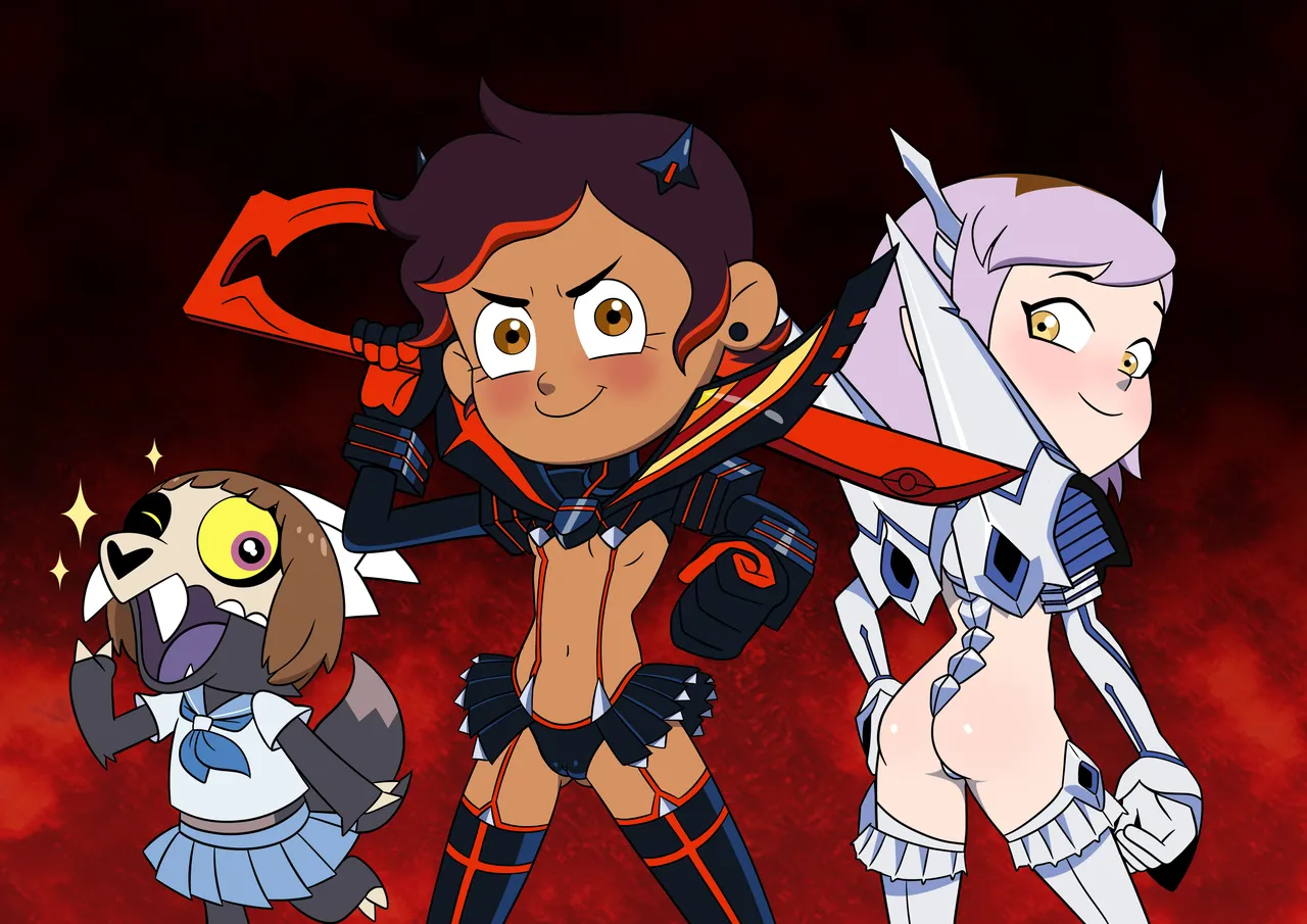 Amity & Luz in Kill La Kill cosplay! page 1 full