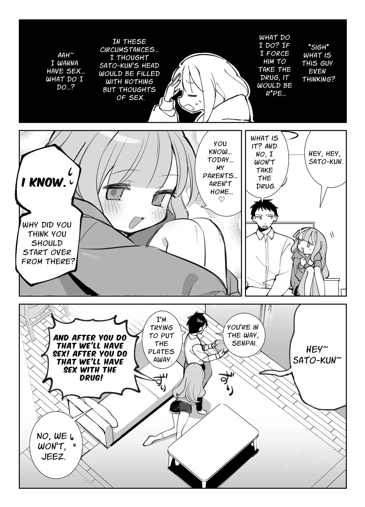 Nama Onaho Senpai ~Yaritagari no Senpai ga Kouhai-kun o Aottara Bakobako ni Okasarete Mechakucha Shasei Sareru Hanashi~ | Raw Onahole ~A story of a horny woman who incites you into fucking her like crazy~ page 9 full