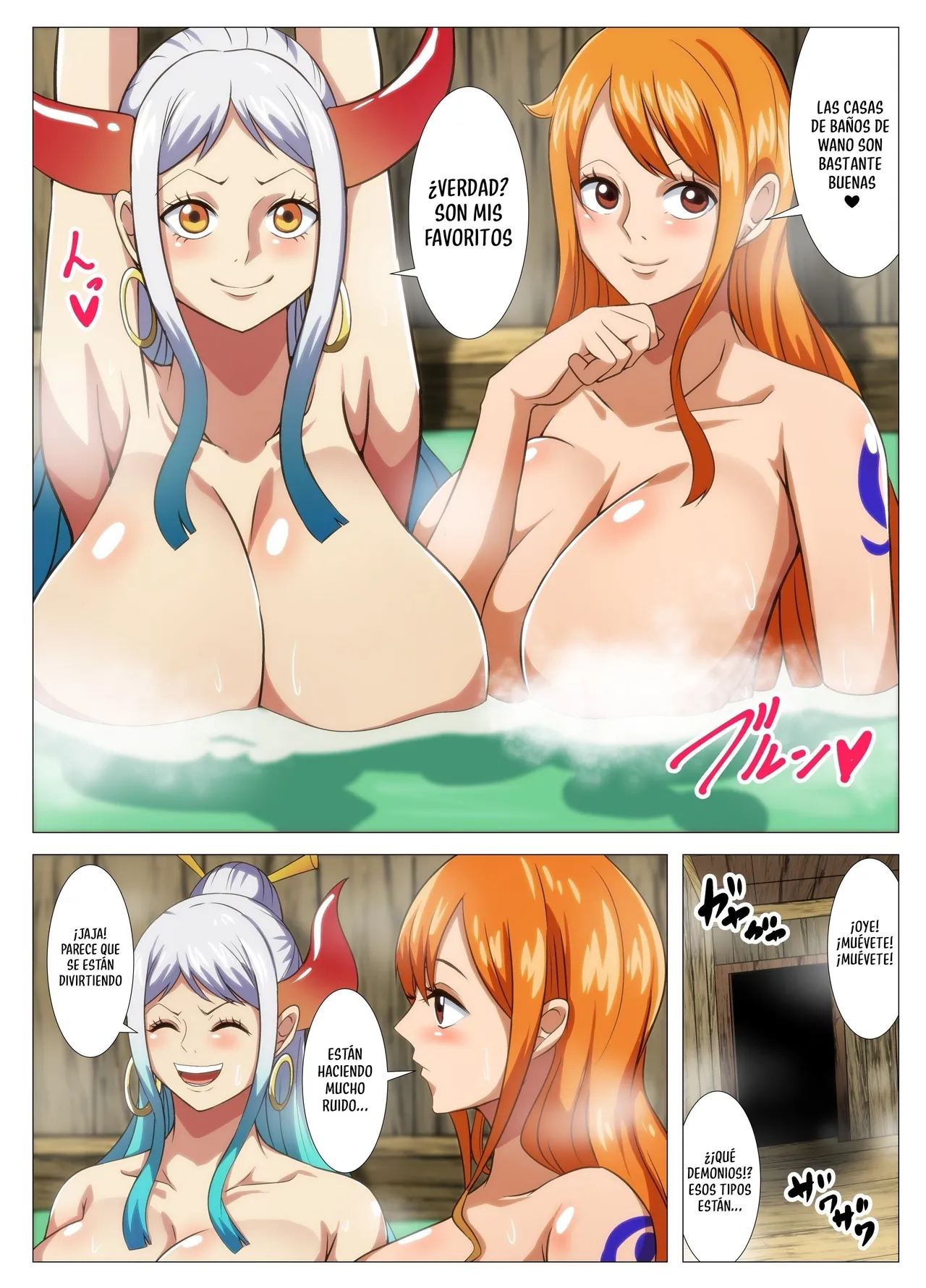 Bakunyuu Kaizoku no Yukemuri Ecchi | Dos Piratas Tetonas Tienen Sexo En Aguas Calientes page 3 full