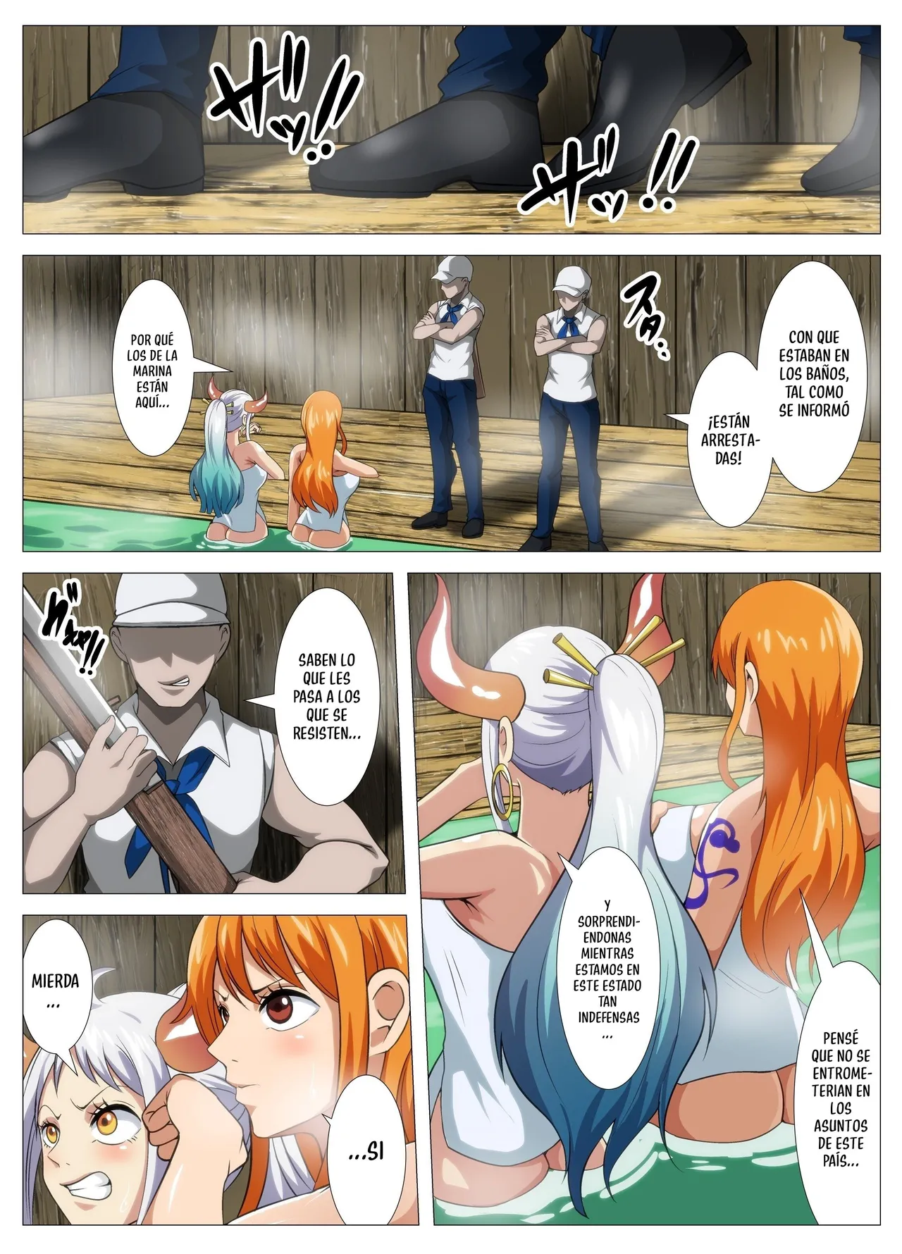 Bakunyuu Kaizoku no Yukemuri Ecchi | Dos Piratas Tetonas Tienen Sexo En Aguas Calientes page 4 full