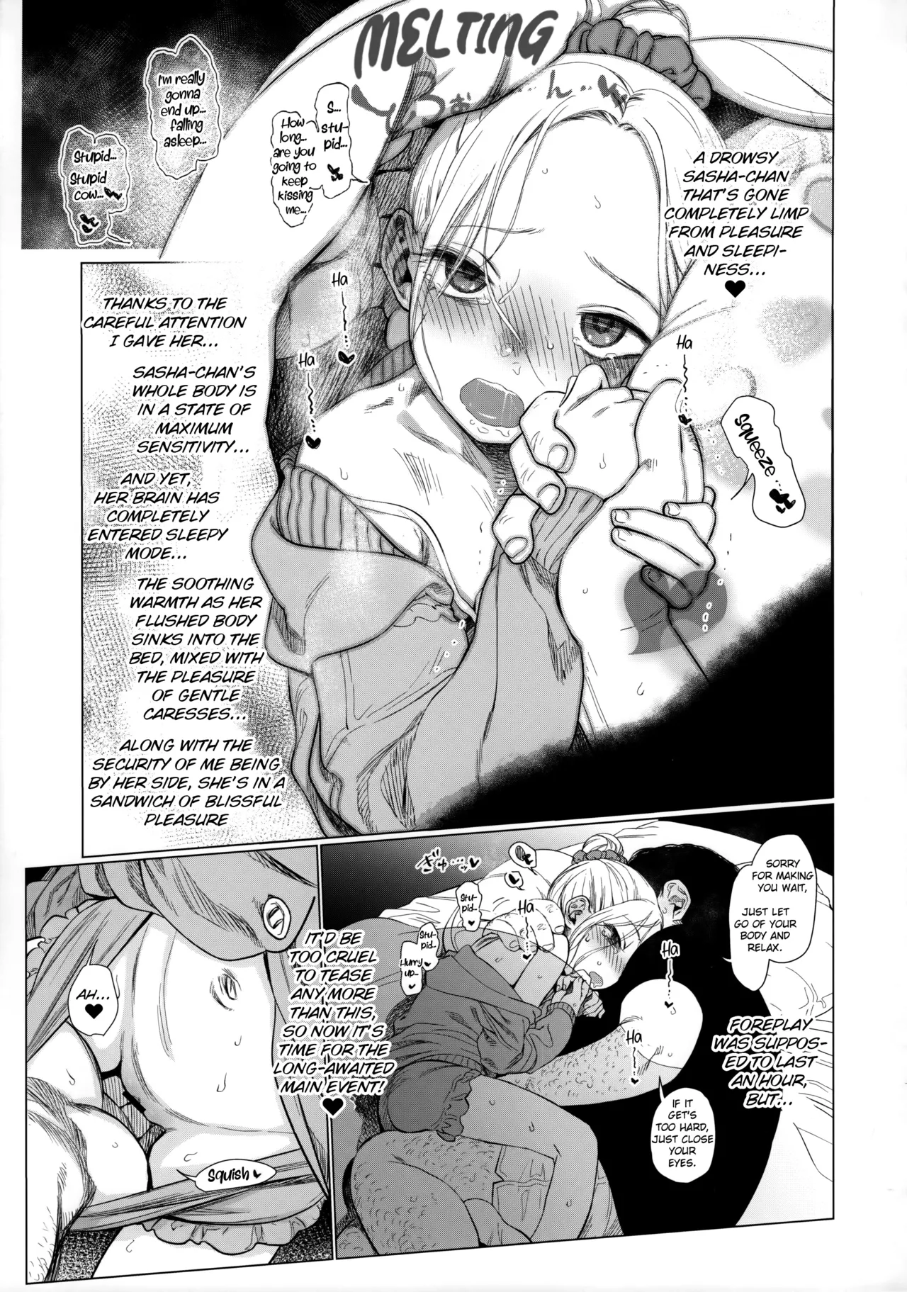 Onemuna Sasha-chan to Lovelove Slow Sex o Shitemitayo | I Want to Try Having Lovey-Dovey, Slow Sex with Sleepy Sasha-Chan page 11 full