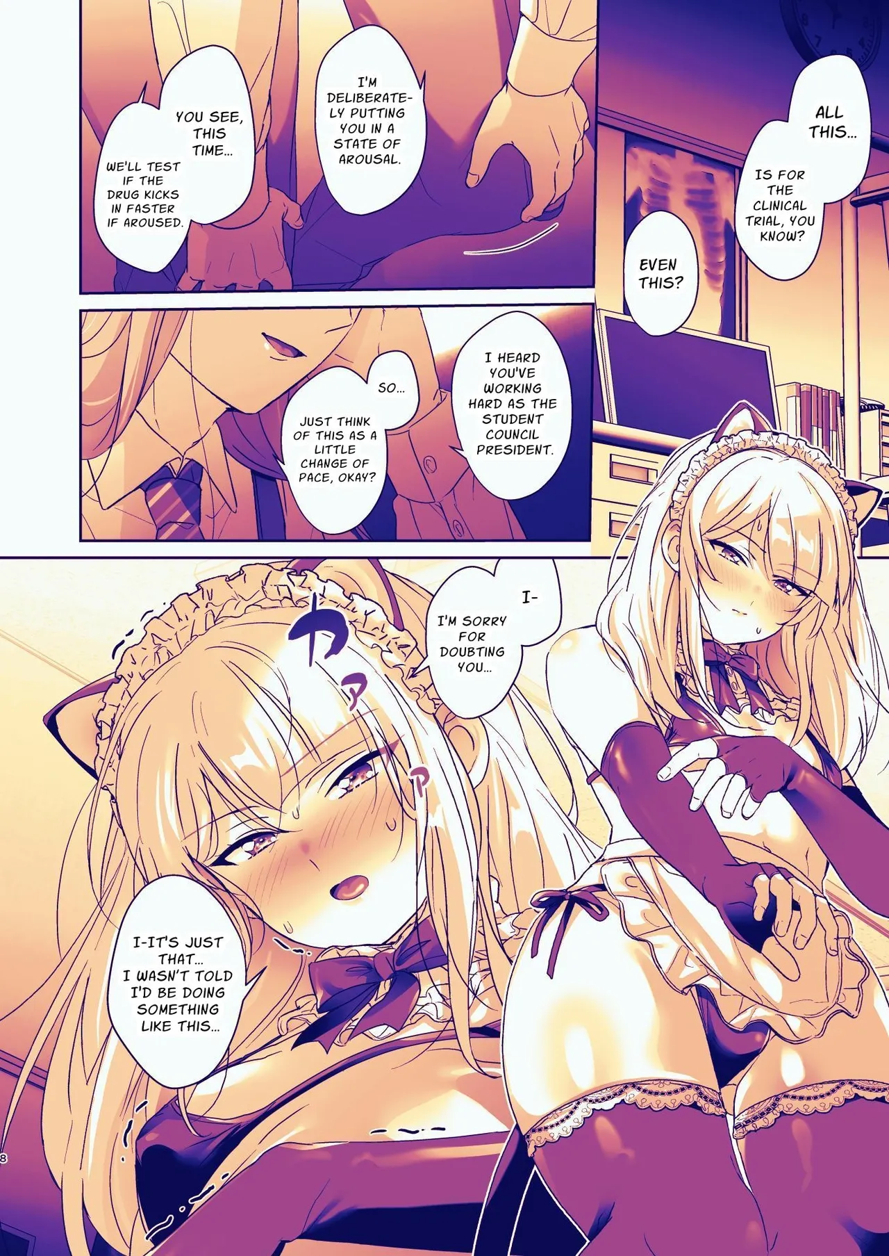 Seitokaichou wa Nyotaika kara Nigenai | The Council President Cannot Escape Feminization page 8 full