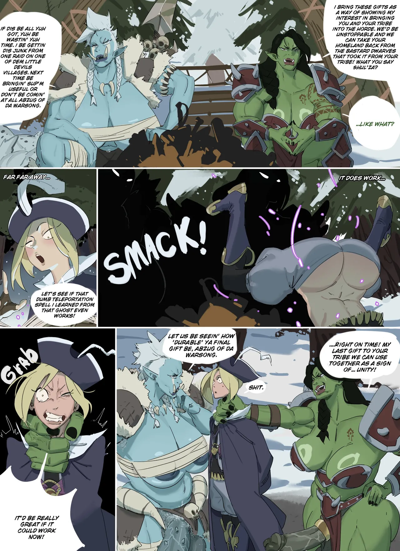 World of Warcraft-themed Comic Commission page 1 full