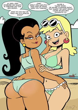 Carlota and Leni at the Beach