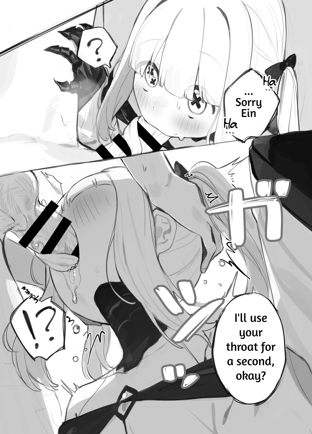 Sharp Teeth and Long Tongue Ein-chan's Mouth page 10 full
