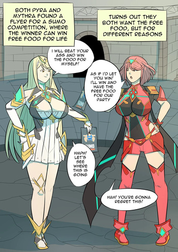 [ Cvetkanille ] Pyra and Mythra sumo competition cover