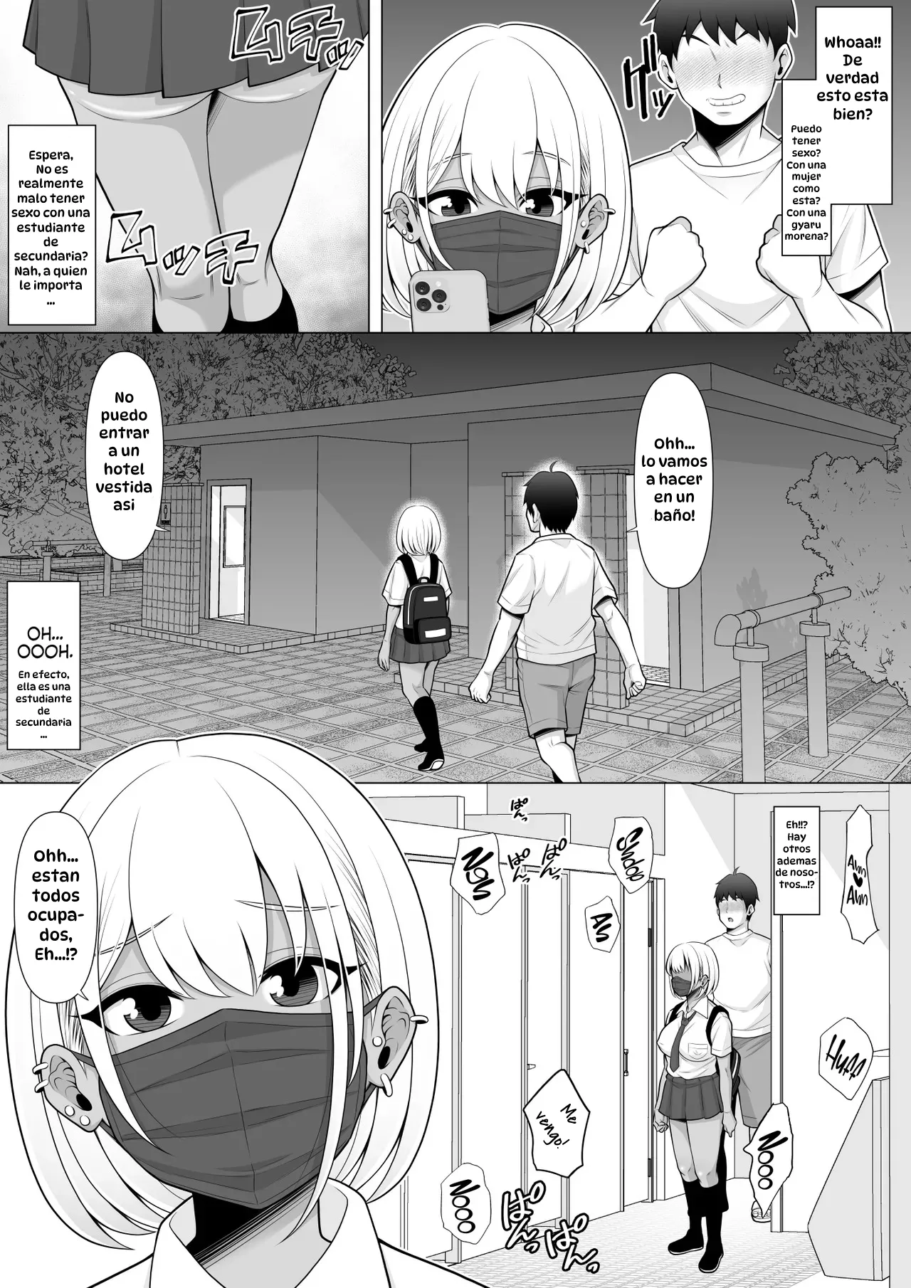 Uwasa no Tachinbo Kouen de Kuro Gal JK Katte Nama Nakadashi Shita Hanashi｜Compré a una Bronceada Gal de Preparatoria en el Famoso Parque de Mujeres de Pie y Me Corrí Dentro de Ella sin Condón page 7 full