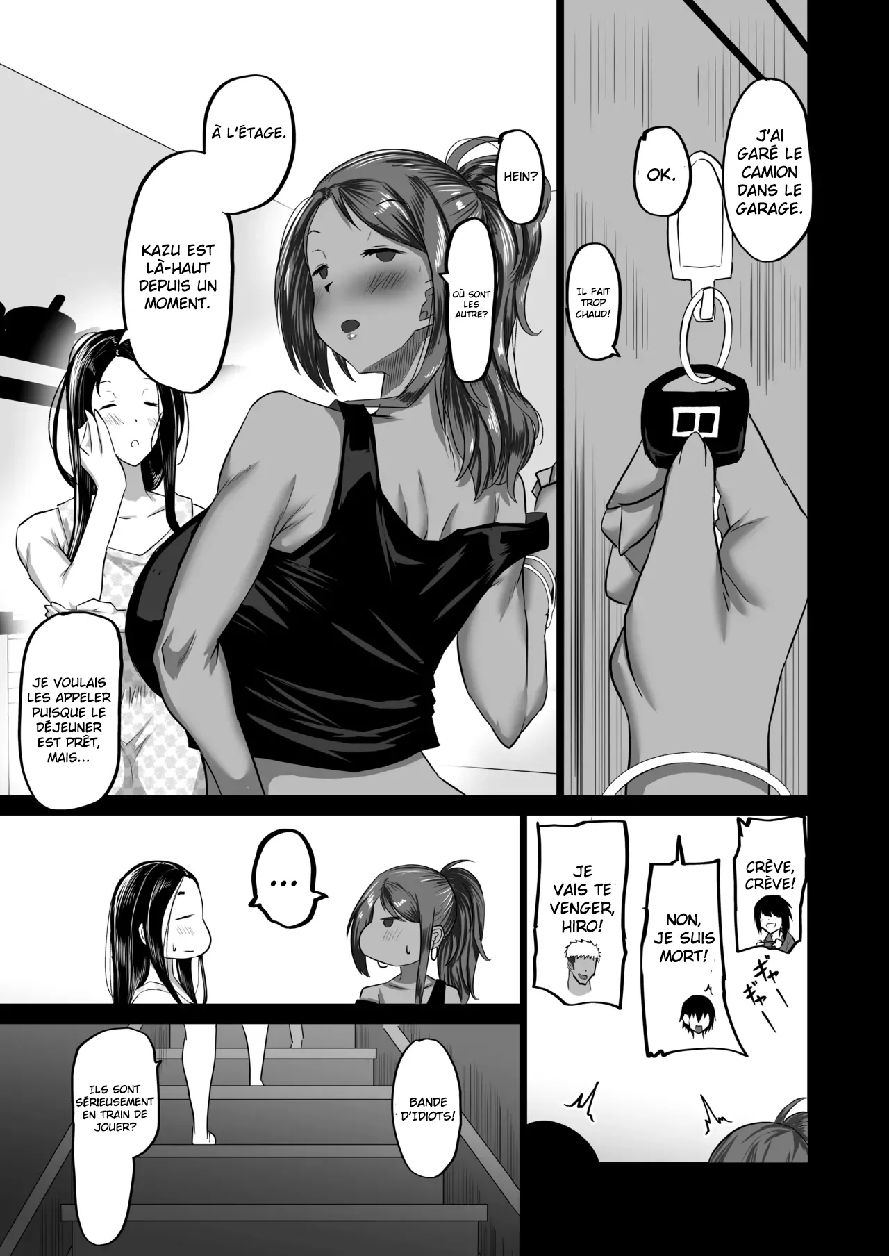 Jimoto no Oneesan-tachi ni, Dekachin Baka no Tomodachi ga Tanetsuke Koubi Shimakutteta | Mon idiot de pote à l'énorme bite passe son temps à baiser mes grandes sœurs dans mon village natal page 8 full