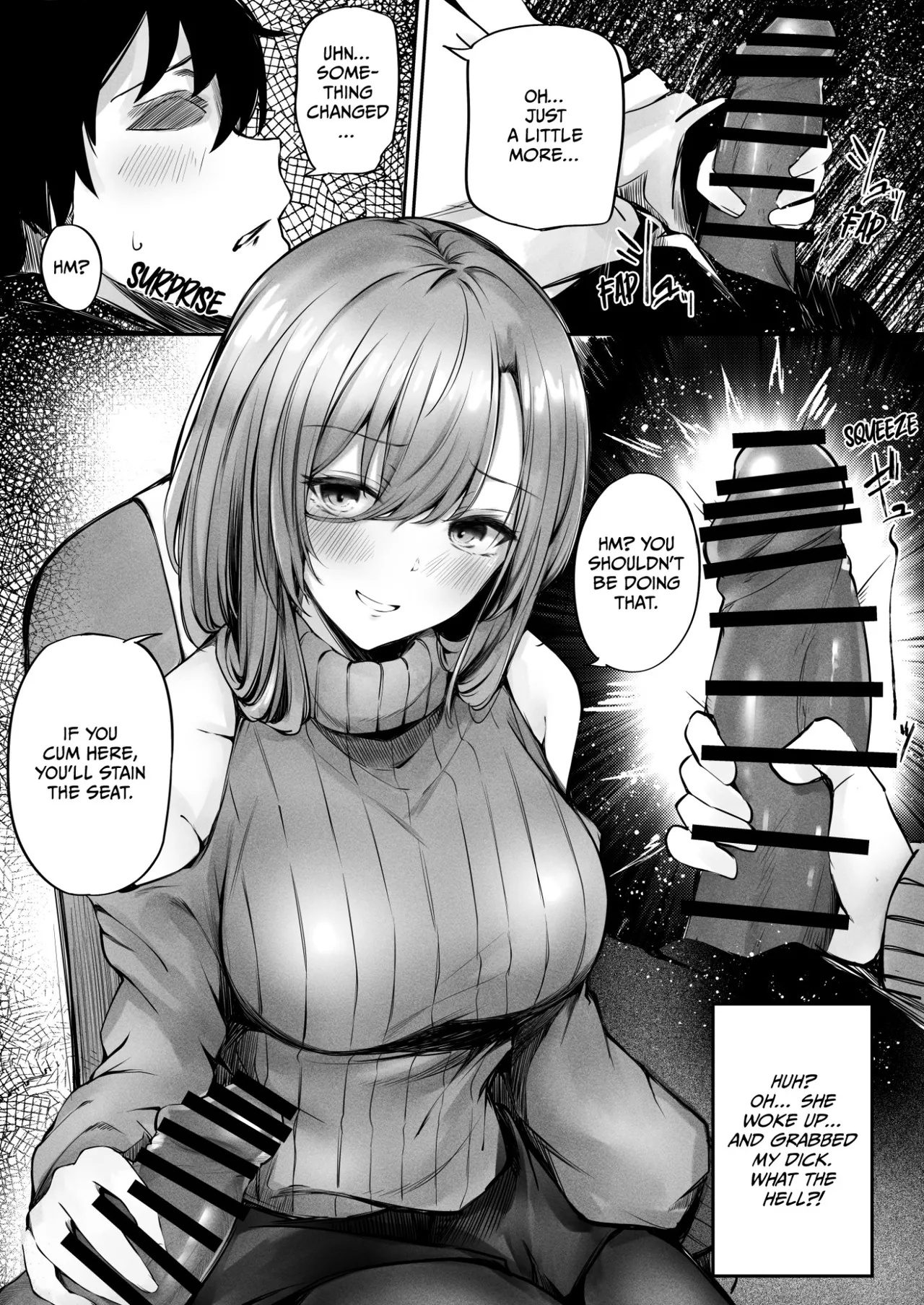 Tonari no Oneesan ga Ero sugite Shikottetara Kossori Nuite Kureta Hanashi | The Sexy Girl in the Next Seat Gave Me a Handjob page 11 full