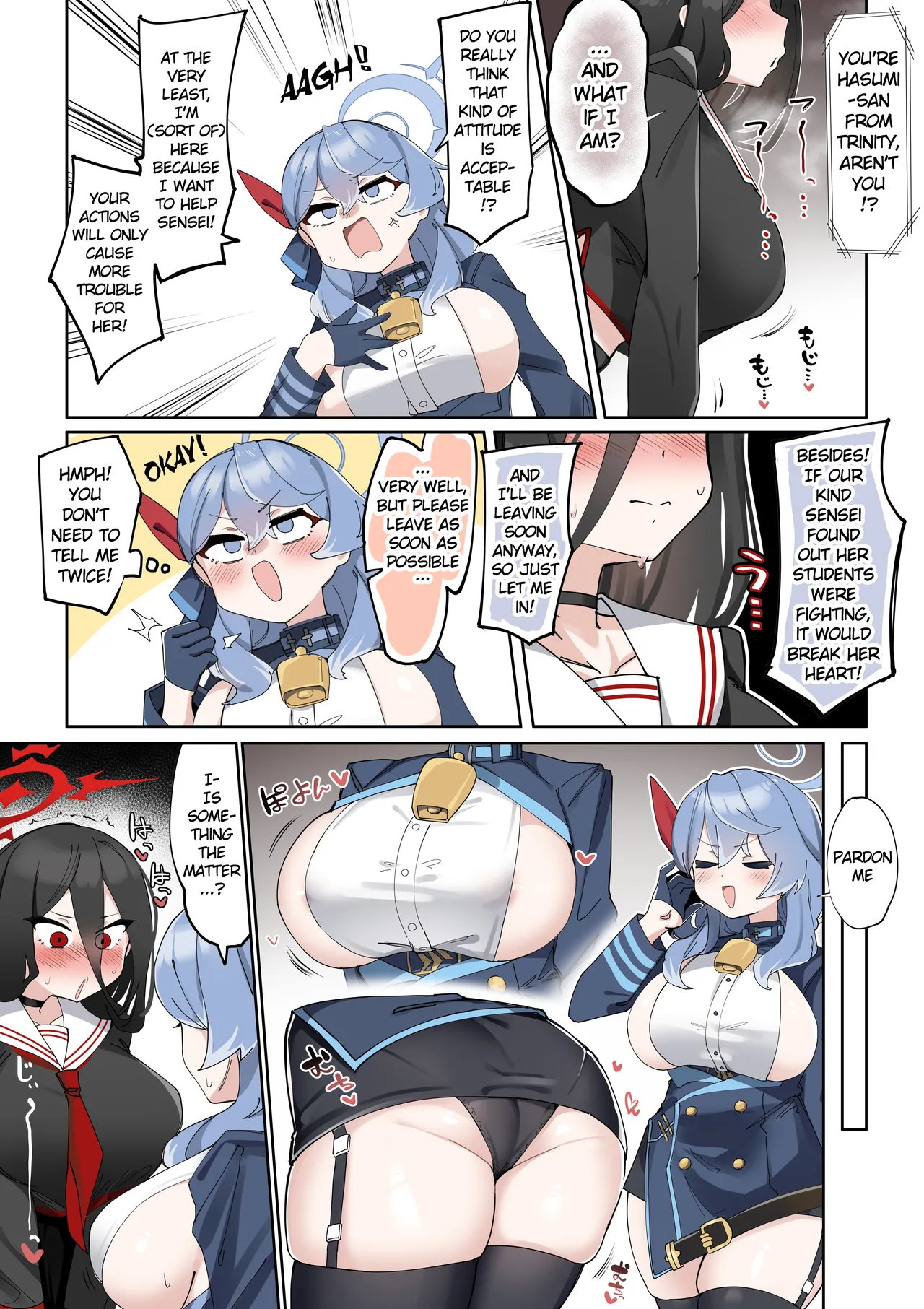 Futanari Hasumi-san vs Muttsuri Maso Mesu Ako-chan Manga page 12 full