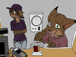 black kitten - Date night