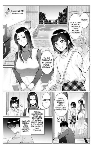 [Natsu no Oyatsu] Ryokan de Oyakodon | Sex with Mother and Sister at a Ryokan [french][hentai-FR.com] cover