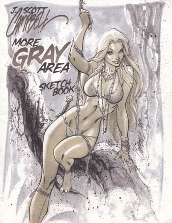 [J. Scott Campbell] More Gray Area Sketchbook cover