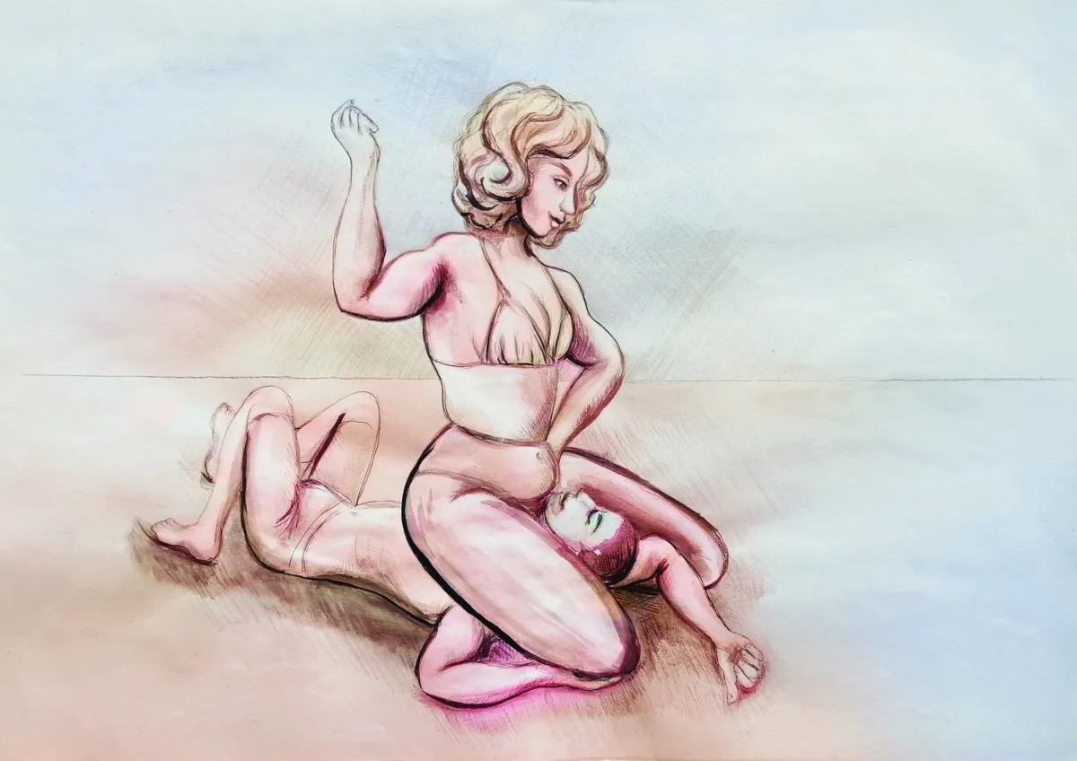ANOTHER EROTIC GIRL WRESTLING page 9 full