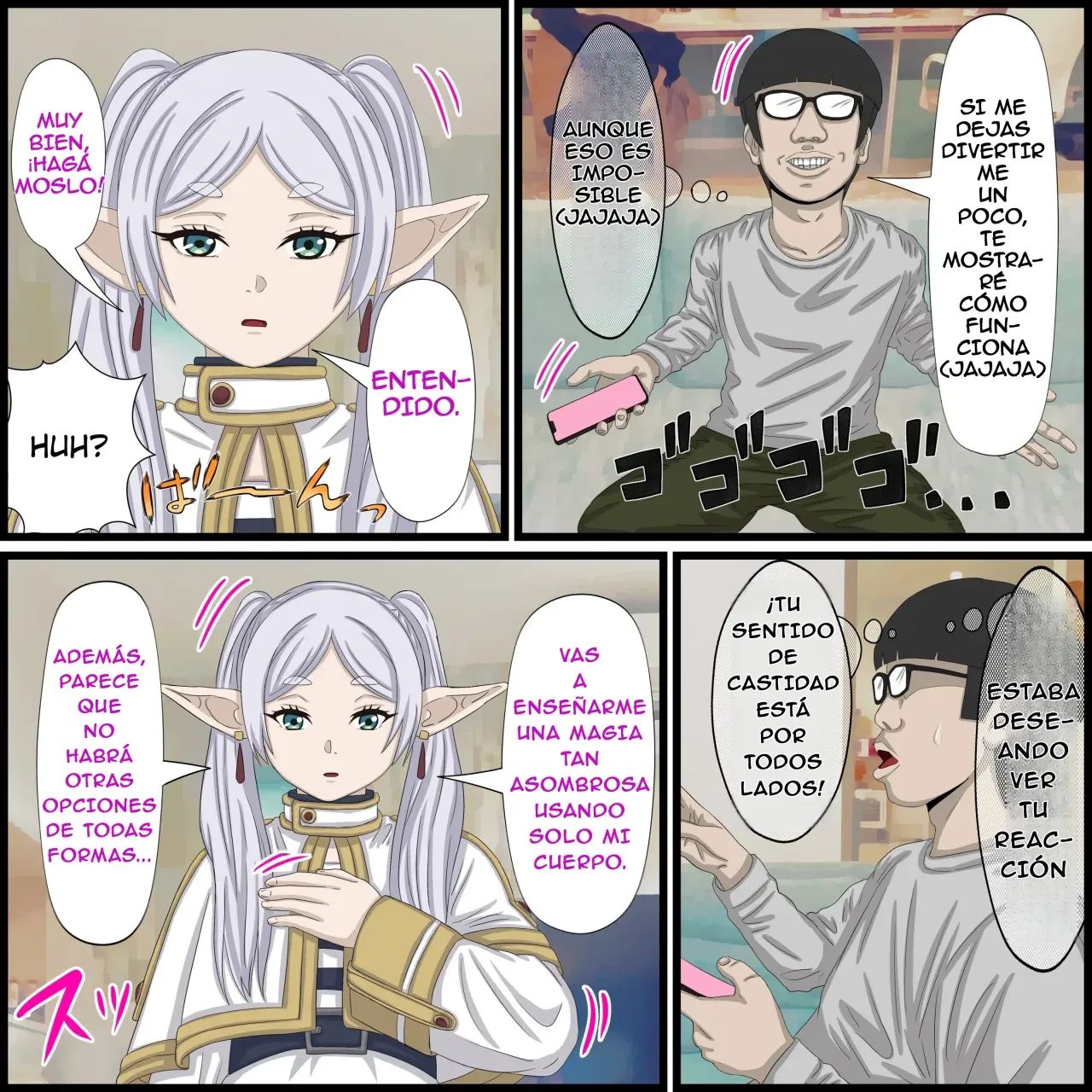 Anime Chara to Sex Dekiru Appli 9, Frieren Hen｜La App con la que Puedes Cogerte a Personajes de Anime ~El Caso de Frieren~ page 5 full