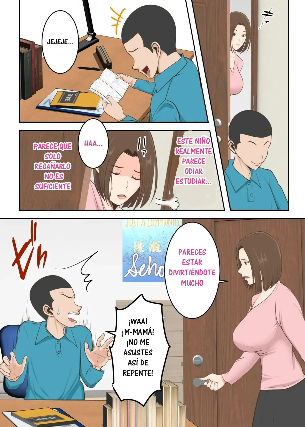 Oni no Kyouiku Mama ga Musuko to Amaama SEX Suru made｜Hasta que la Mamá Demonio de la Educación Tenga Sexo Dulce con Su Hijo page 7 full