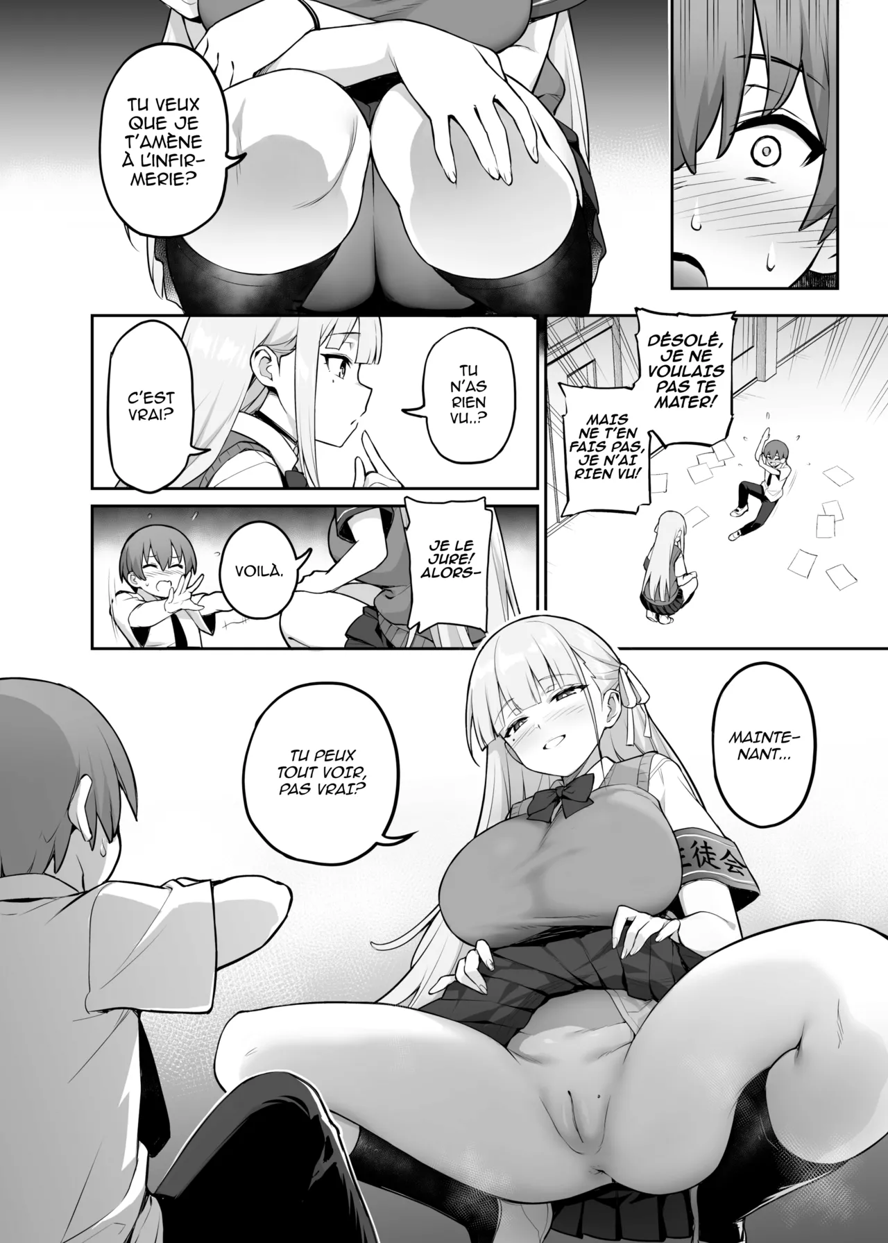 Akogare no Seitokaichou ga Kyonyuu Sugiru Ken | La présidente du bureau des élèves à des énormes seins page 7 full