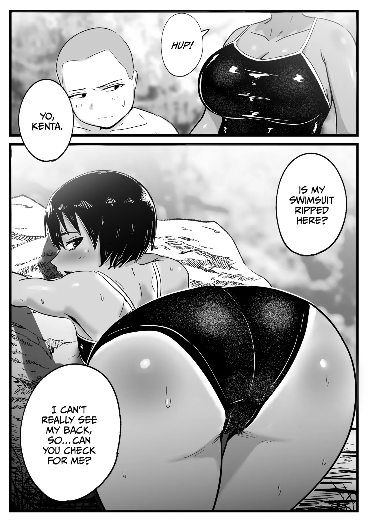 Boyish na Osananajimi to Taiyou no Shita de Asedaku Sex suru Hanashi page 8 full