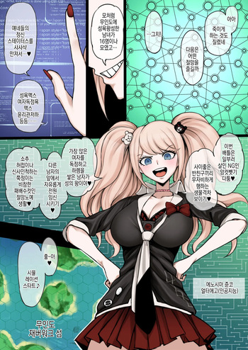 [Terasu MC] 에노시마 얼터 에고가 만든 무인도 하렘 쟁탈전에서 패배한 후, 페코에게 여성타락조교를 받는 쿠즈류 (Danganronpa) [Korean] cover