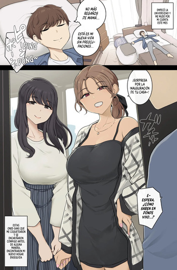 [Wakamatsu] Keitai Choushin Onee-san-tachi ni Shinkyo o Yaribeya ni Sareru Hanashi | Las Onee-sans Altas Y Tetonas Convierten Mi Nuevo Hogar En Su Habitación Sexual [Spanish] cover