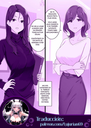 [Wakamatsu] Onna Joushi Futari ni Ryougawa kara Semerarete Nou Bug-rasareru Hanashi | Mis dos jefas me dan órdenes contradictorias. [Spanish] [Lujurian69] cover