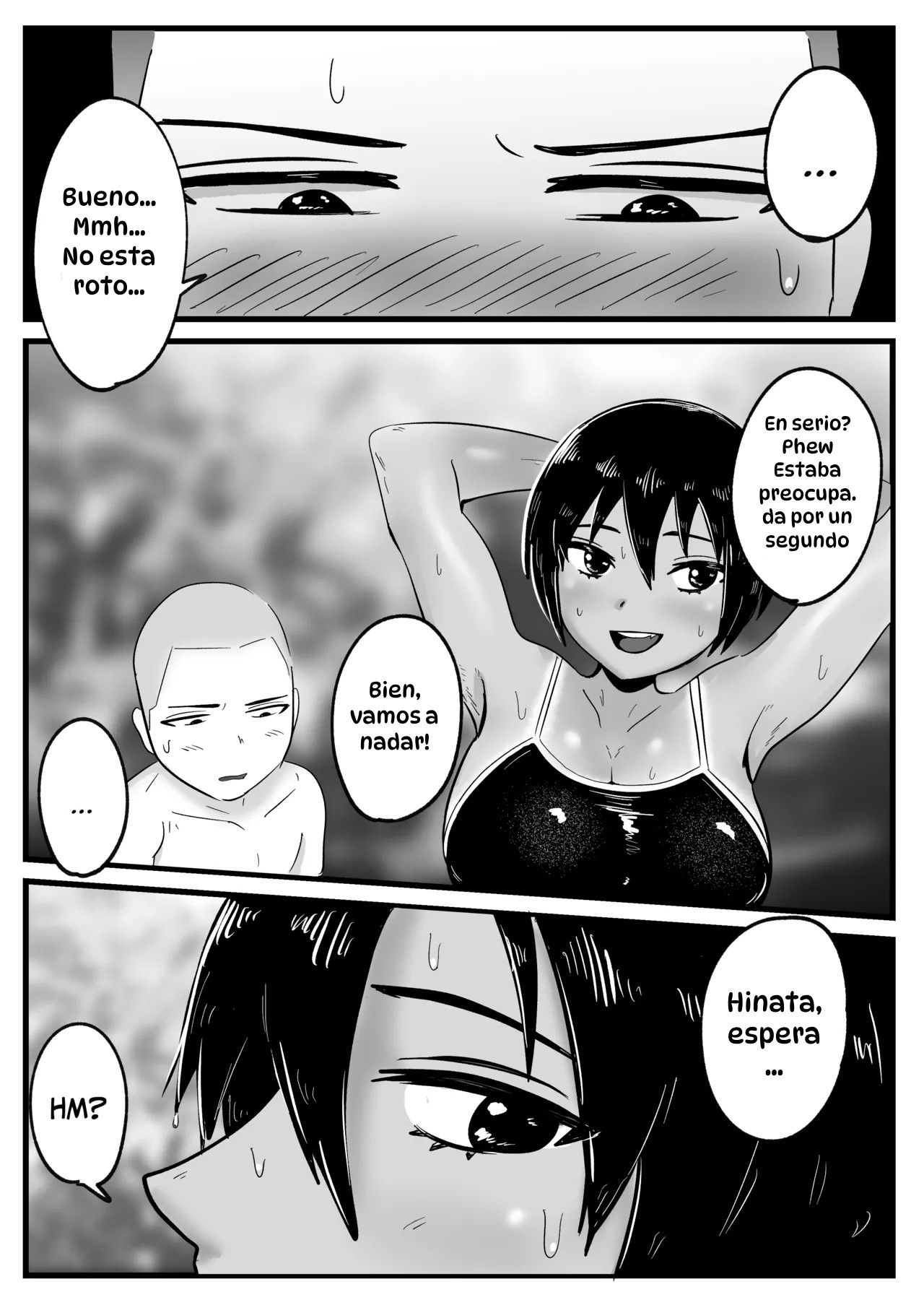 Boyish na Osananajimi to Taiyou no Shita de Asedaku Sex suru Hanashi｜Sexo Sudoroso Bajo el Sol con Mi Marimacha Amiga de la Infancia page 9 full