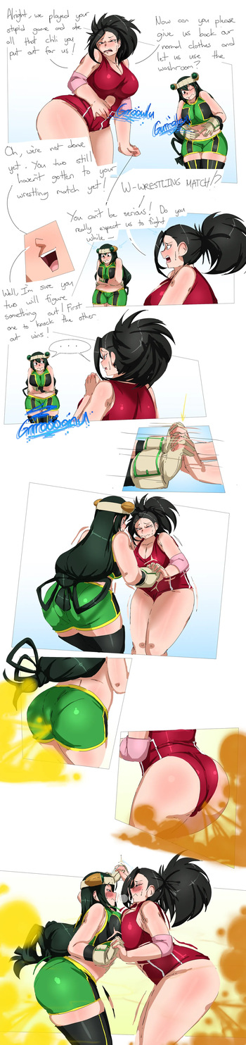 [Lazei] Momo and Tsuyu's Wrestling Match cover