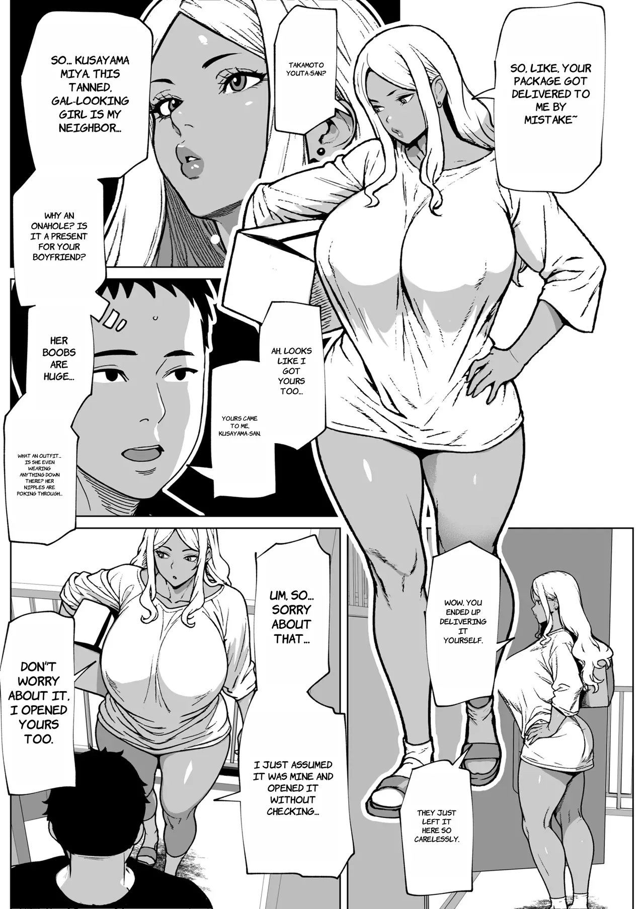 Otonari-san wa Futanari Kuro Gal - English page 3 full