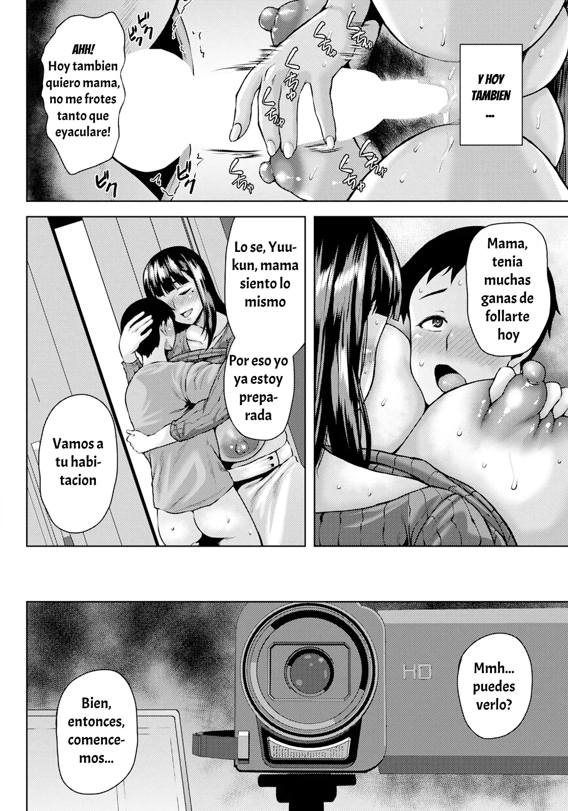 Mesuhaha Kanraku｜Mi Madre Resultó ser una Perra Lasciva page 12 full