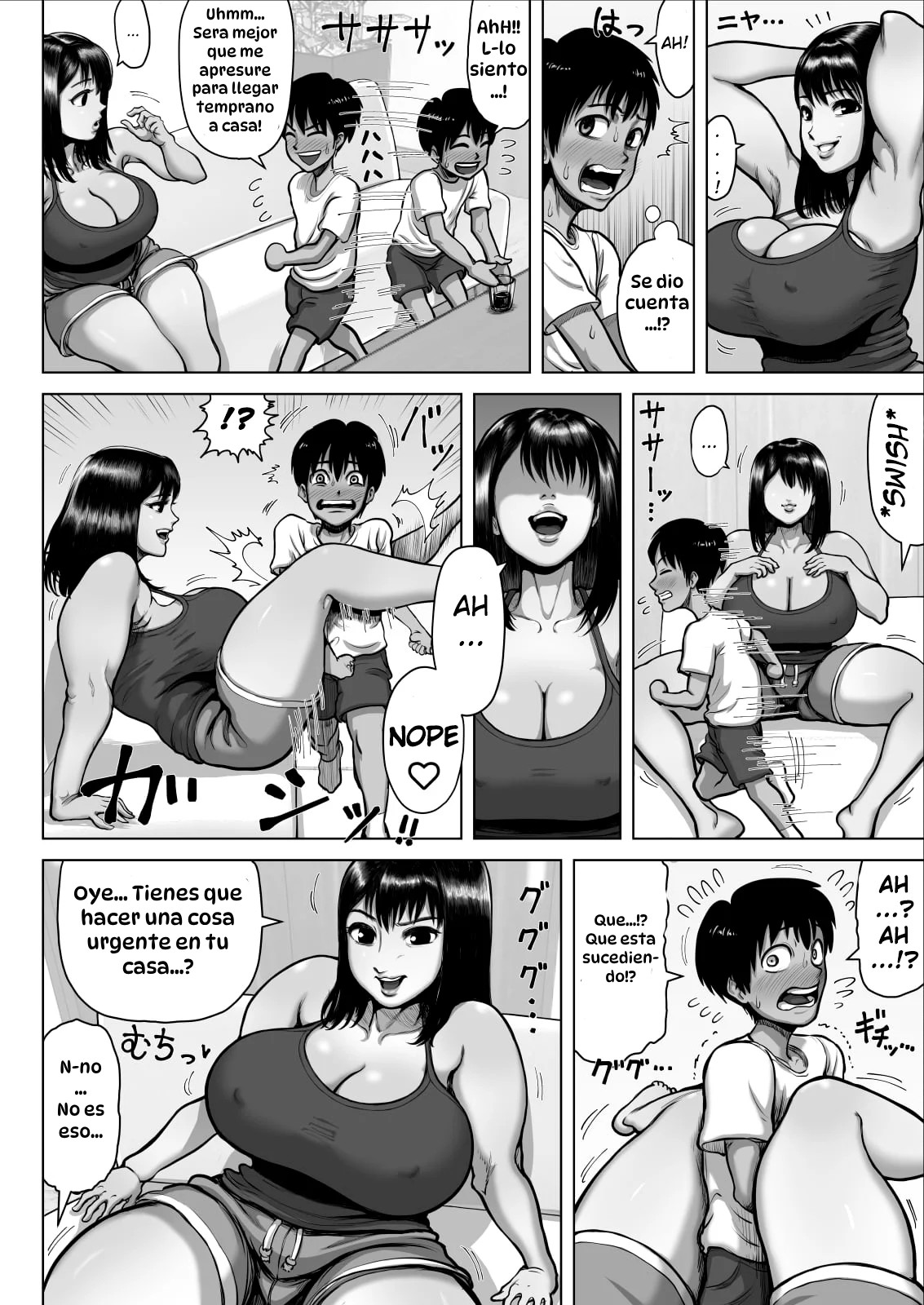 Tomodachi no Mama ga Bakunyuu sugite...｜La Madre de mi Amigo Tiene unos Pechos Enormes... page 10 full
